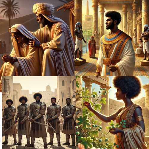 Image of the ancient biblical couple Abraham and Sarah