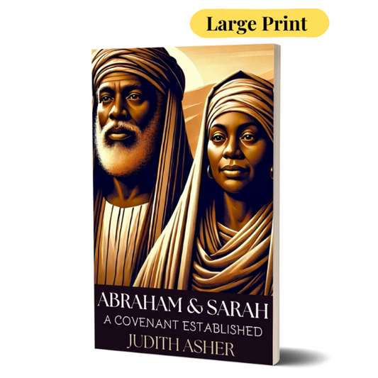 Book cover of 'Abraham & Sarah' by Judith Asher with large print text.